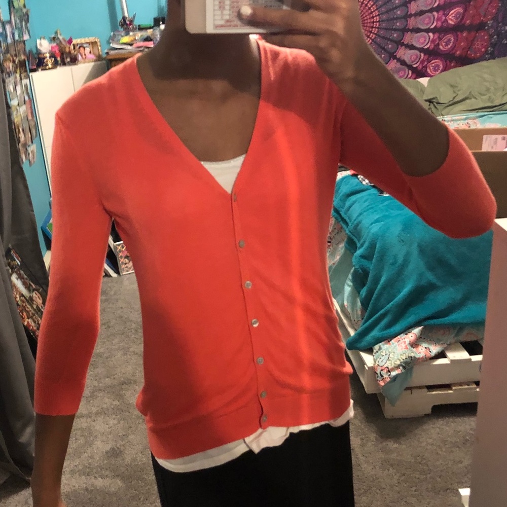 Solid Fitted Cardigan